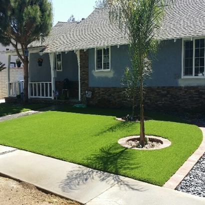 Green Lawn Florence, Arizona Paver Patio, Front Yard Design